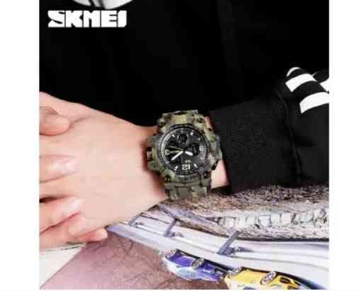 Чоловічий годинник Skmei Hamlet 1155 Зелений камуфляж Вінниця