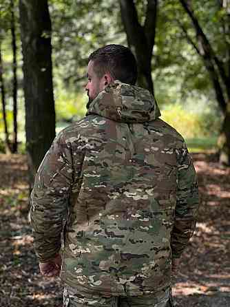 Тактическая зимняя водонепроницаемая куртка мультикам на подкладке Omni-Heat с капюшоном куртка зимняя WAR Львов