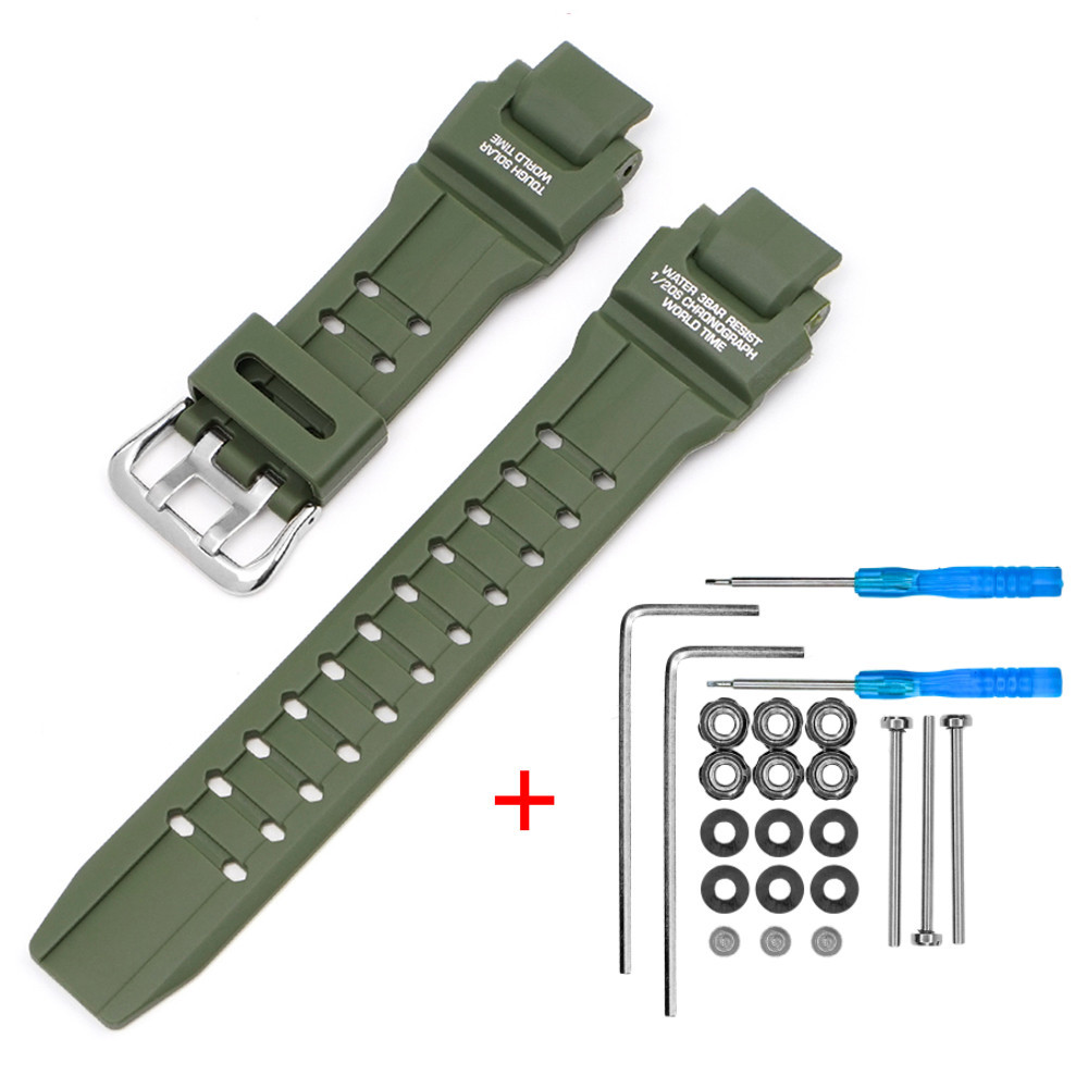 Ремешок для Casio G-Shock GW-A1000/GW-4000/GA-1000 Army Green Silver SBR Киев - изображение 1