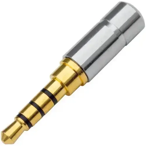 Штекер 3,5мм 4С, мини, gold, металлический корпус Полтава - изображение 1