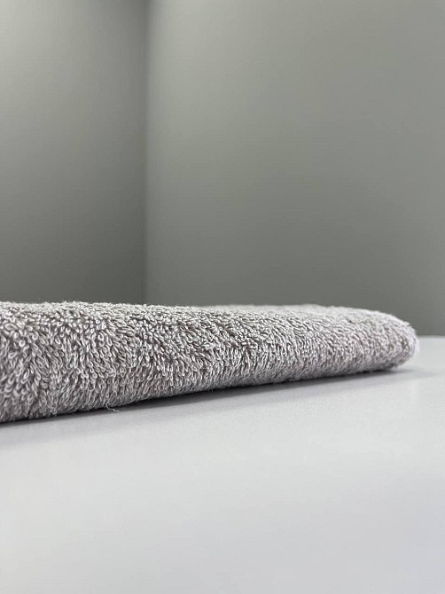 Рушник банний махровий Ideal Textile 70х140 см однотонний в кольорах 400 г/м2 (56860345) Світло-сіри Чернівці - фото 6