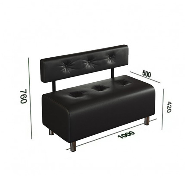 Диван для зони очікування Беккі з гудзиками Київ - фото 2