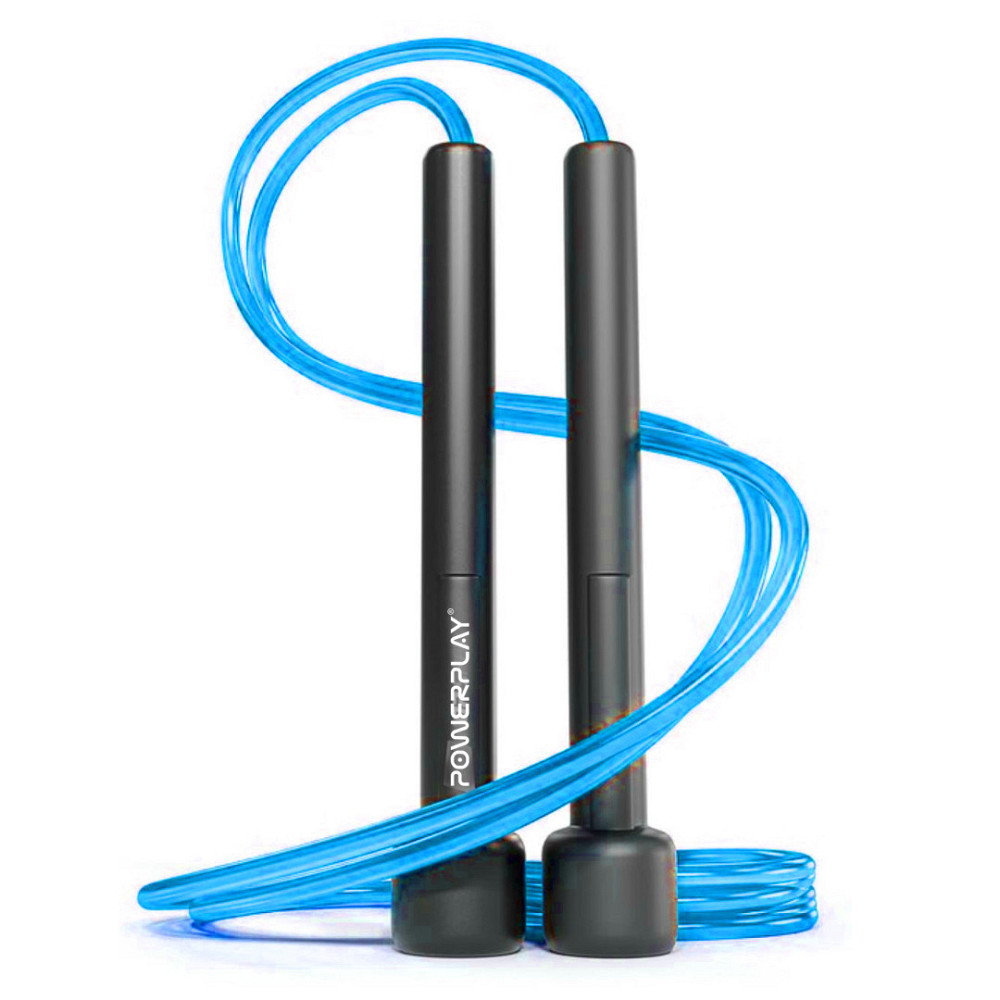 Скакалка PowerPlay 4201 Basic Jump Rope Синяя 2,8 м Луцк - изображение 1