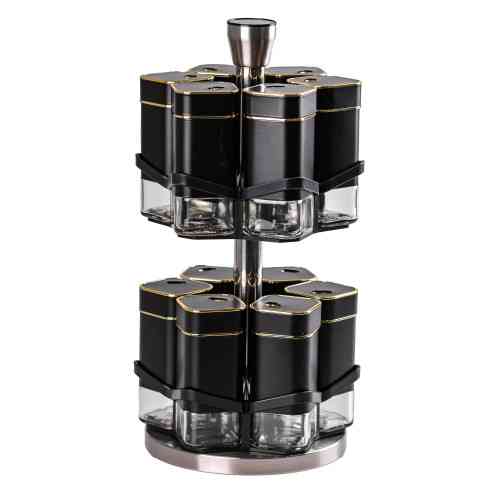TS Kitchen Набір для спецій карусель на підставці 12 баночок по 120 мл HP531T1026HJ Київ