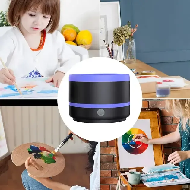 Электрический очиститель кистей для макияжа Makeup brush cleaner LY-609 инструмент для очистки кистей Коломия - фото 7