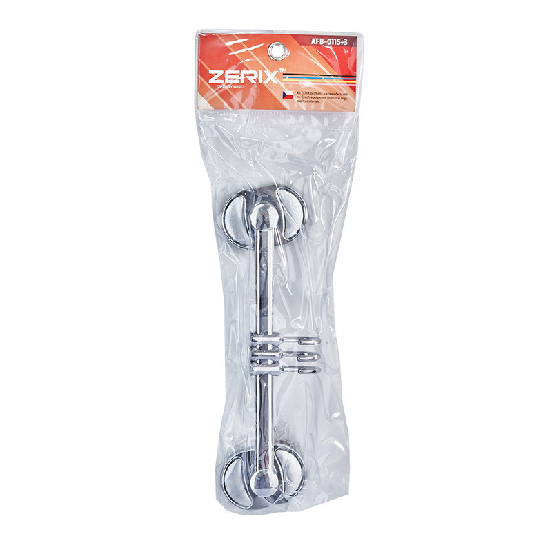 Планка з трьома рухомими гачками Zerix AFB-0115-3 (ZX5051) для кріплення Харків - фото 10