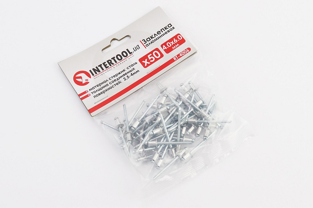 Заклепки алюмінієві 4х6мм к-кт 50шт RT-4006 Київ - фото 2