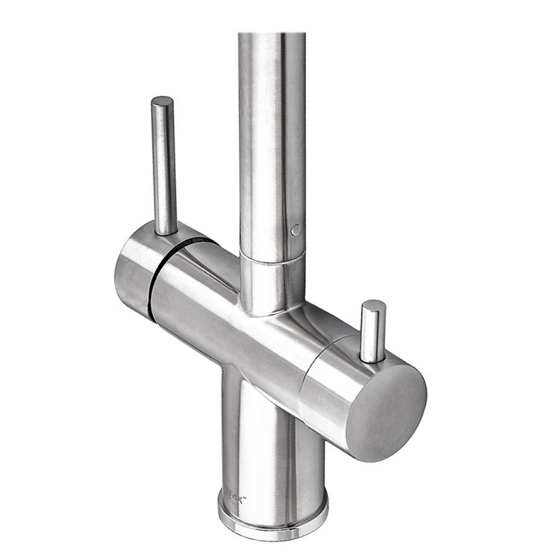 Кухонний змішувач Zerix LUX-024 з висувною лійкою, нержавіюча сталь, подвійне підключення води (ZX5555) Харків - фото 4