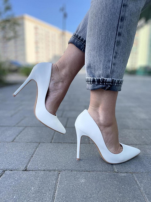 Kamengsi Туфлі жіночі Kamengsi білі еко-шкіра каблук 11 см 36-39 (E233-1) Коломия - фото 5