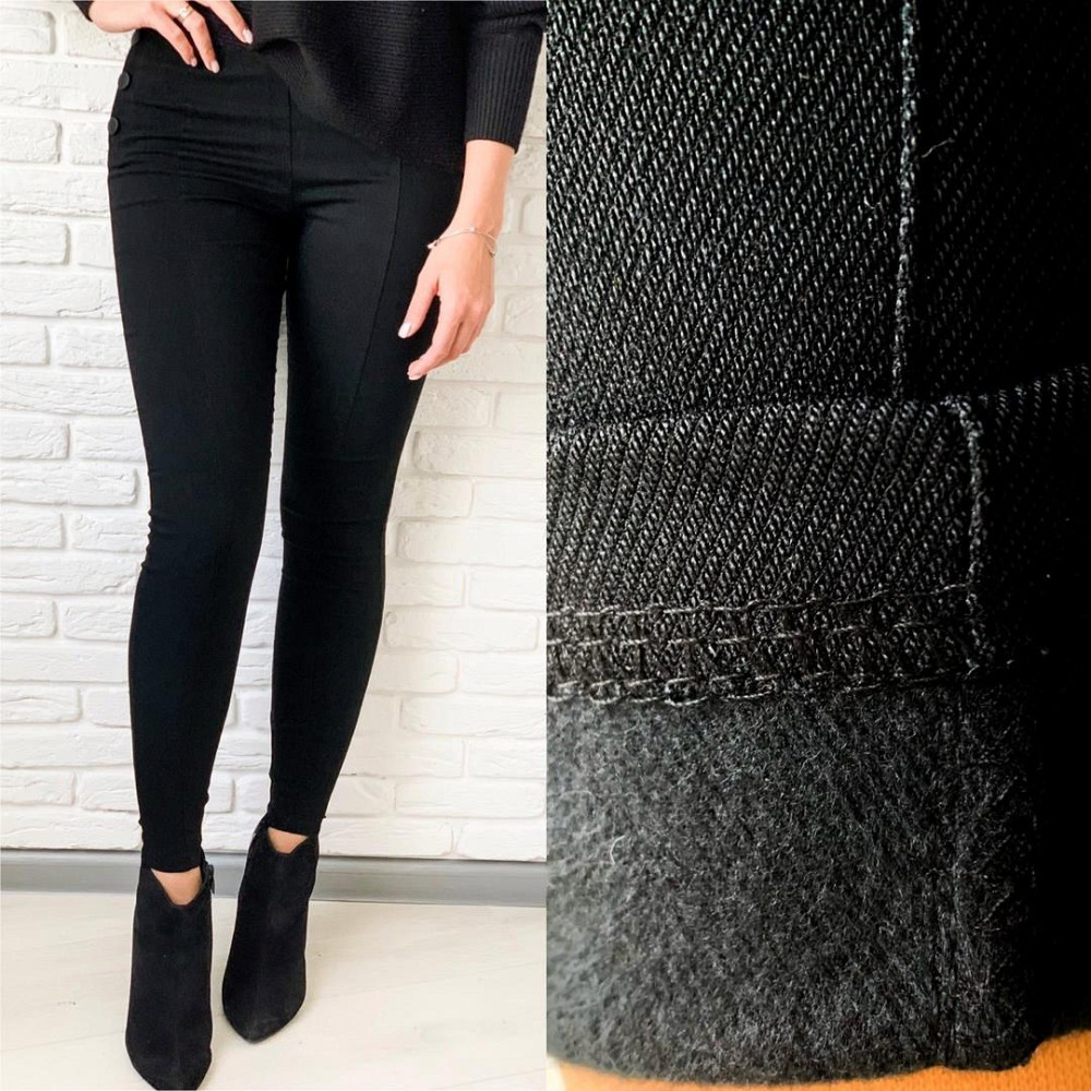 Демісезонні легінси лосини Daily джинс-коттон на флісі батал 52 Київ - фото 6