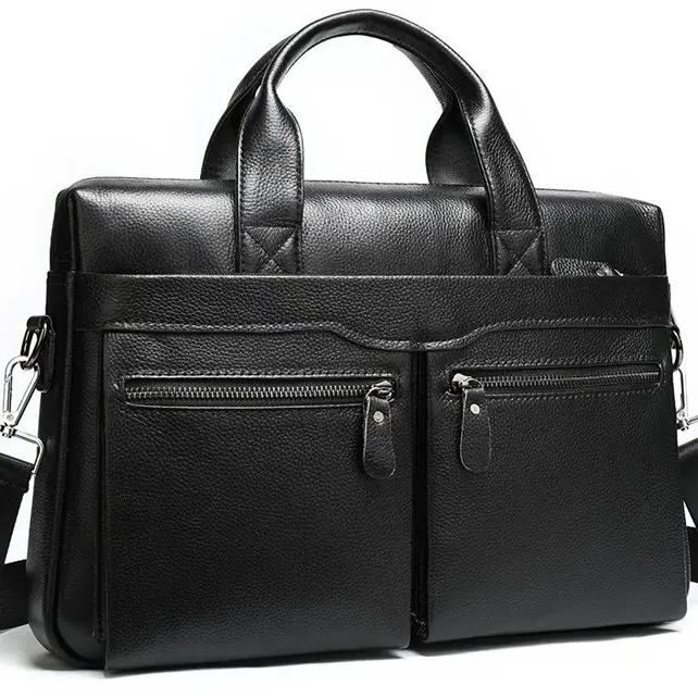 Мужская сумка-портфель Tiding Bag (39 x 28 × 8 см) сумка для ноутбука Черный Киев - изображение 13