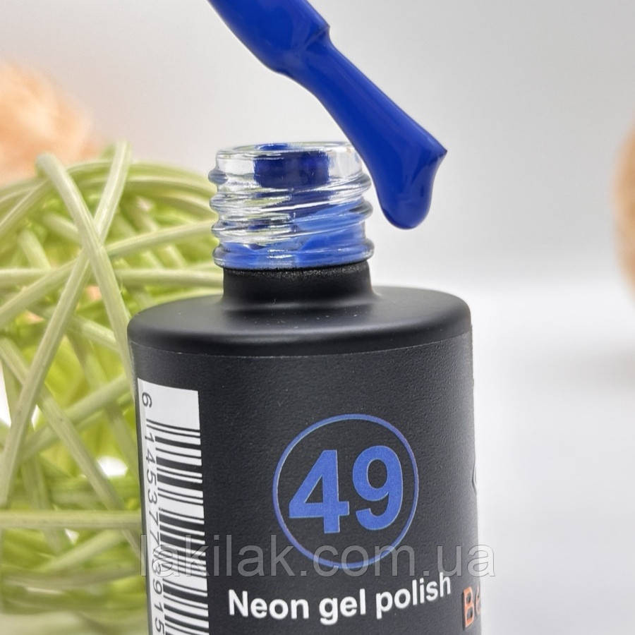 Гель-лак для нігтів Bee Nails 049 (неоновий синій) 8мл Херсон - изображение 1