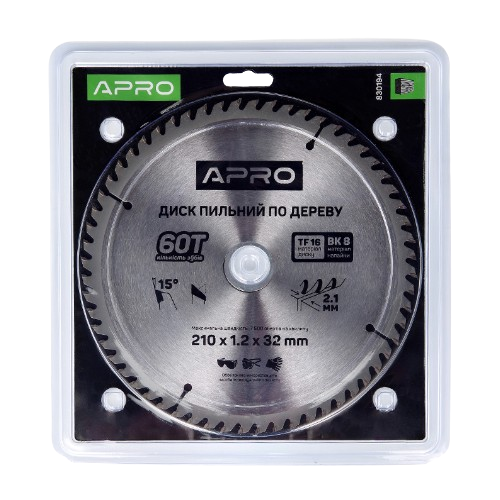 Диск пиляльний по дереву d210мм*32(30)мм 60T New APRO Житомир - фото 3