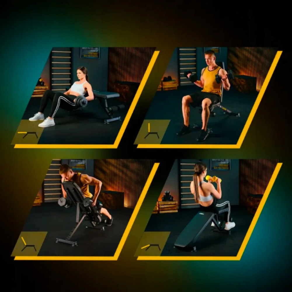 Тренировочная скамья для дома и спортзала регулируемая с раскладная Спортивная скамья для тренировок TX-150B Киев - изображение 10