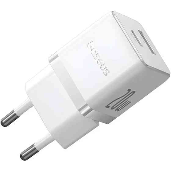 Мережевий зарядний пристрій Baseus Palm Fast Charger C+U 20W EU Moon White Київ