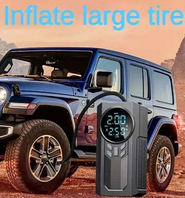 Бустер 4 в 1. Пусковий+бездротовий насос+павербанк+ліхтар 8800 мАг. Киев - изображение 6