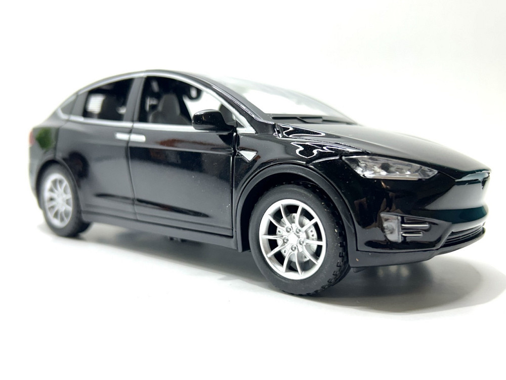 Машина Автосвіт Tesla Model X інерційна відчиняються двері капот багажник 20см Чорна (AP-1722) Чернигов - изображение 2