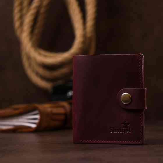 Жіноче матове шкіряне портмоне Shvigel 16478 Вишневий Київ