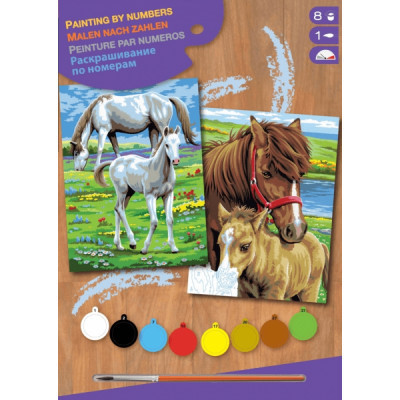 Набор для творчества Sequin Art PAINTING BY NUMBERS JUNIOR-PAIRS Horses (SA0215) Винница - изображение 1