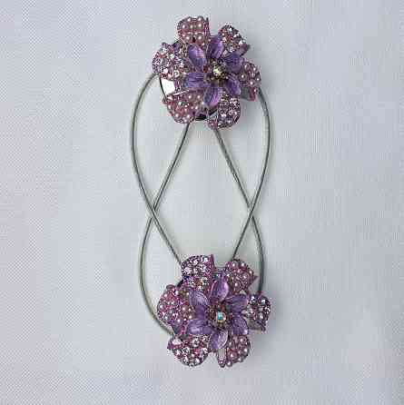 Магніти для штор та гардин "Flowers" набір 2 шт Бузковий (81-204) Київ