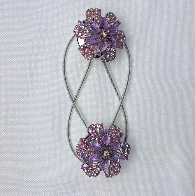 Магніти для штор та гардин "Flowers" набір 2 шт Бузковий (81-204) Київ - фото 6