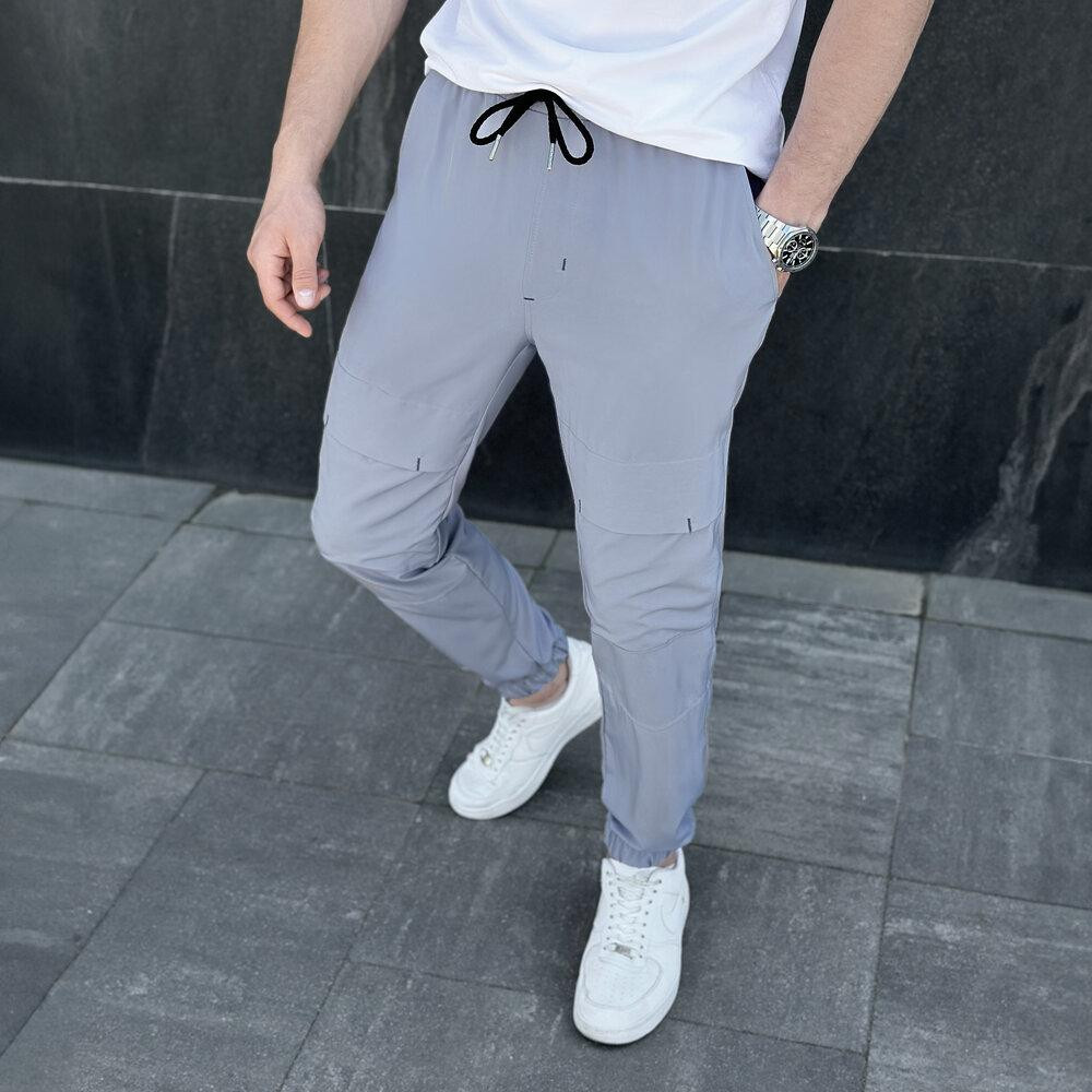 Чоловічі штани джогери з кишенями сірі Pobedov Vershyna Київ - фото 5