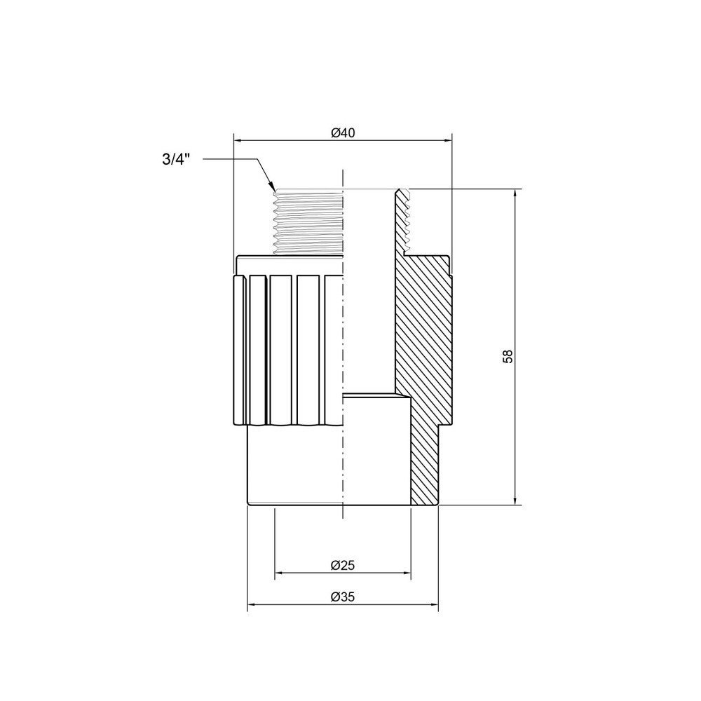 Муфта PPR Thermo Alliance 25х3/4" НР Київ - фото 7