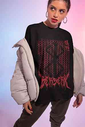 Футболка для мальчика аниме Берсерк Манга Стрип Гутс оверсайз (рост от 165 до 180 ) Черний AnimeJ0873m Днепр