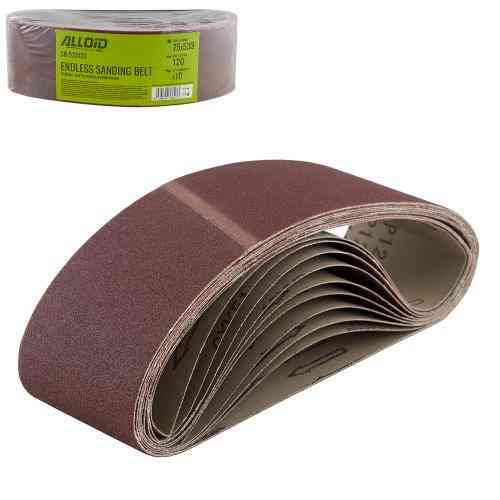 Стрічка шліфувальна нескінченна 75х533мм, зерно 120, 10шт Alloid Одеса