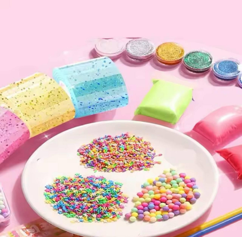 Набір для творчості з блискучою нано-стрічкою Bubble Kit для видування бульбашок та декором. Київ - фото 3