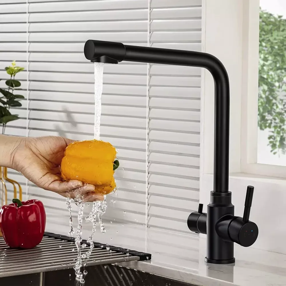 Смеситель для кухни с подключением к фильтру WEZER EKO4C-01-GUNGREY графит Киев - изображение 2