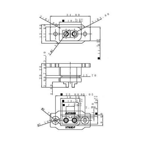 Роз'єм живлення Amass XT60E 60А, мама, для монтажу Київ