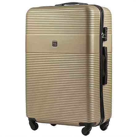 Валіза пластикова WINGS 5398 велика 75 см шампань Київ