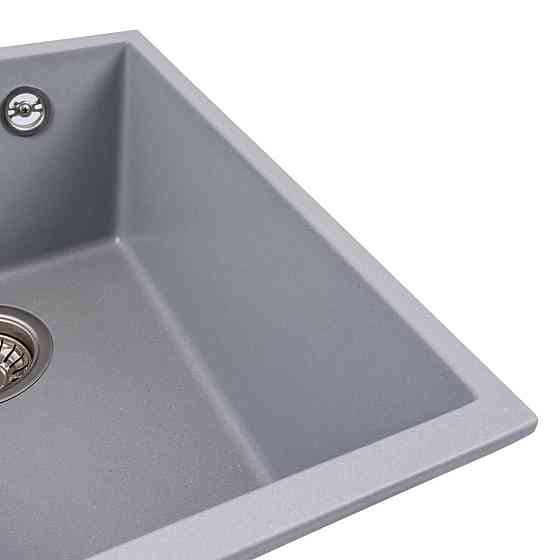 VALESO Гранітна мийка для кухні VALESO ROXY 3744 матова Сірий металік Киев
