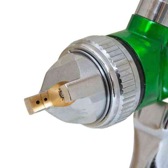 Фарборозпилювач HVLP Ø1.3+1.7 мм 140-280 л/хв 3бар в/б 600 мл (пласт) зелений SIGMA (6812121) Київ