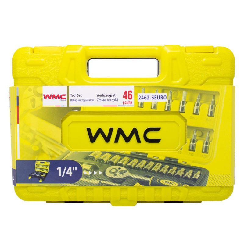 Набір інструментів 46 предметов 1/4'' (6гр.) WMC TOOLS WT-2462-5 EURO Одеса - фото 2