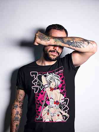 Футболка для хлопчика з аніме принтом Аніме Кйбер Пунк Ніер оверсайз (зріст від 165 до 180) Чорний AnimeJ0212m Дніпро