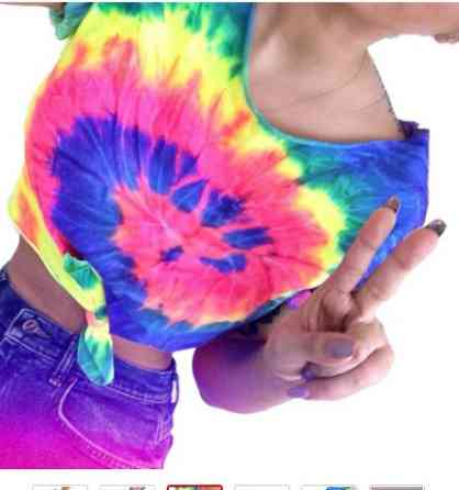 Футболка женская короткая S разноцветный Киев