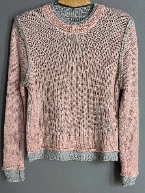 Светр жіночий A-N 8096 двошаровий в’язаний павутинка, рожевий, one size Київ - фото 11