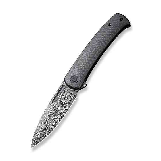 Ніж складаний туристичний Civivi Caetus Flipper, (8.8 см) Damascus / Carbon Fiber Київ