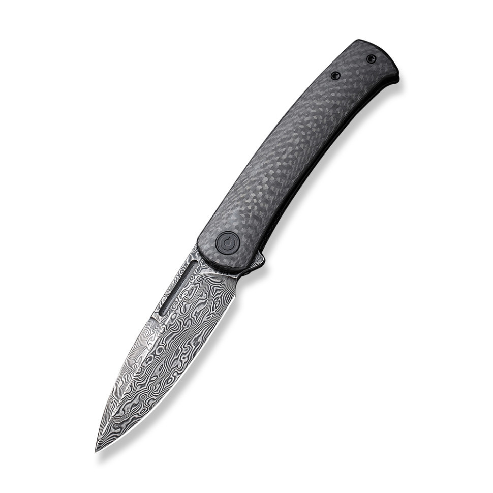 Ніж складаний туристичний Civivi Caetus Flipper, (8.8 см) Damascus / Carbon Fiber Київ - фото 1