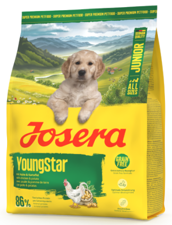 Сухой корм Josera Young Star Junior All Sizes (Йозера ЯнгСтар Юниор) беззерновой корм для щенков и молодых собак 900 г Винница