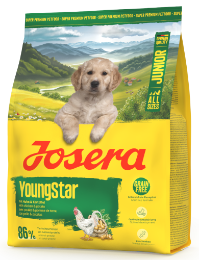 Сухой корм Josera Young Star Junior All Sizes (Йозера ЯнгСтар Юниор) беззерновой корм для щенков и молодых собак 900 г Винница - изображение 2