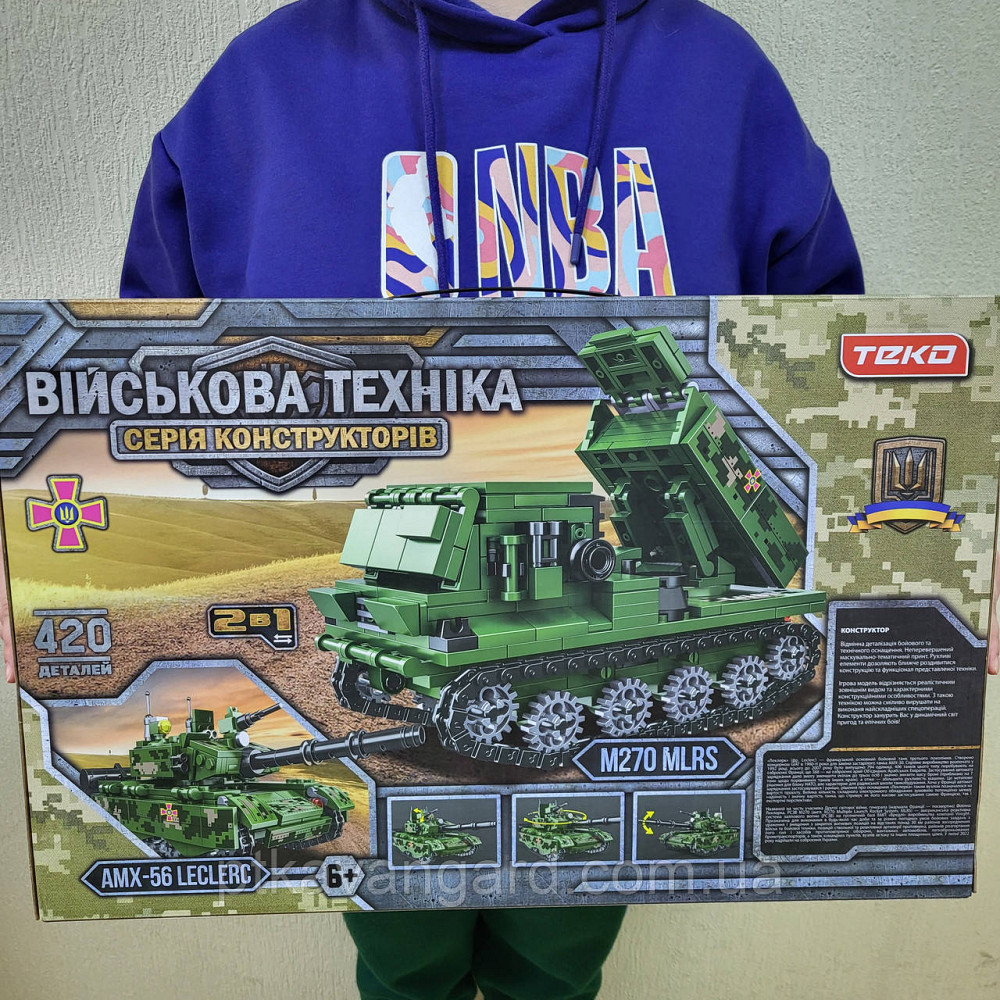 Конструктор військовий танк 2в1 "Леклер AMX-56" або рсзв "M270 MLRS" (420 деталей) Teko 18529 Хмельницький - фото 2