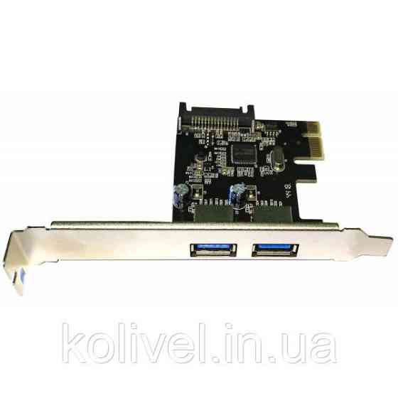 PCI-E Контролер USB3.0 (2ext. Molex) Low Profile Bracket, чіпсет ASM1042, RTL (B00876) Киев