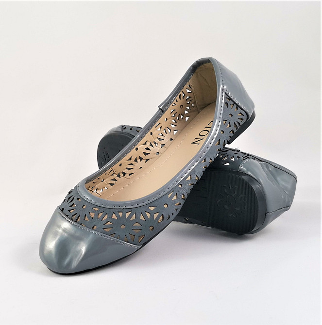 .Жінні Літні Балетки Сірі Мокасини Туфлі (розміри: 37,38) — 06-3 Дніпро - фото 7