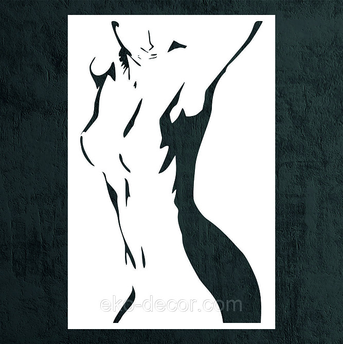 Декоративное настенное Панно «Силуэт женщины», Декор на стену 50*33 см, Белый Киев - изображение 6