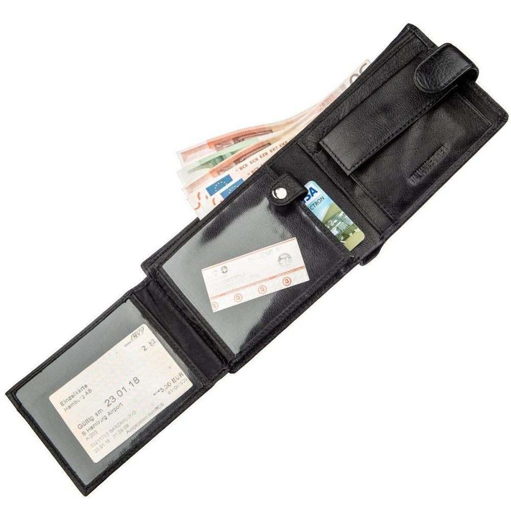 Мужской универсальный кошелек ST Leather 18836 Черный Киев - изображение 4