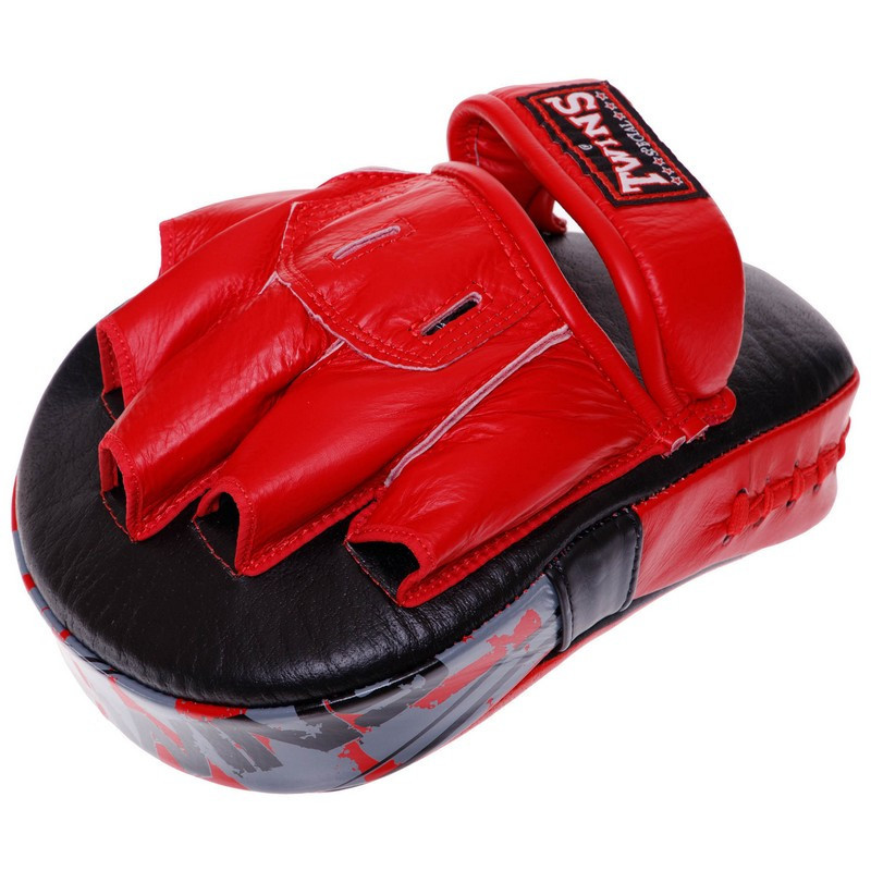 Лапа вигнута для боксу та єдиноборств TWINS FPML10-43 чорний-червоний Київ - фото 3