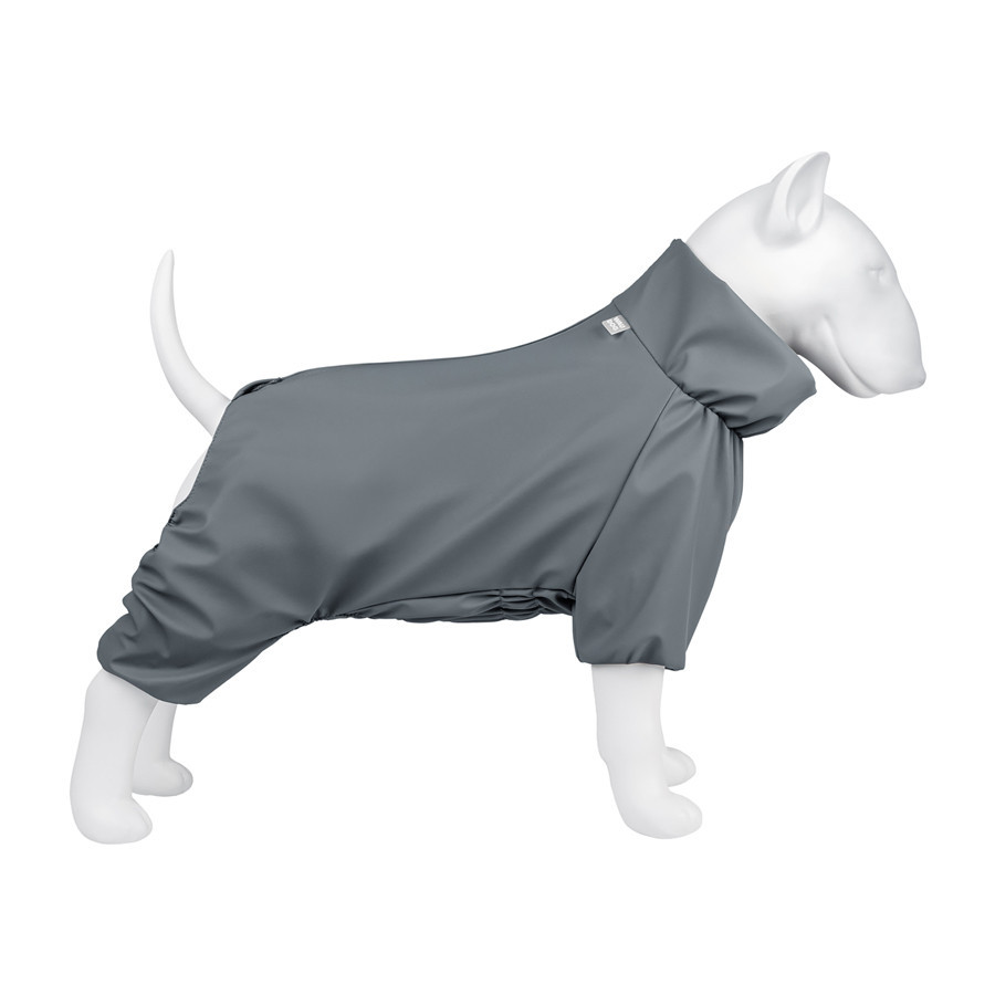 Дощовик для собак WAUDOG Clothes, водонепроникний, S30, В 57-59 см, С 44-46 см, сірий Київ - фото 1
